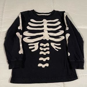 Boys skeleton long sleeve glow in the dark T-shirt